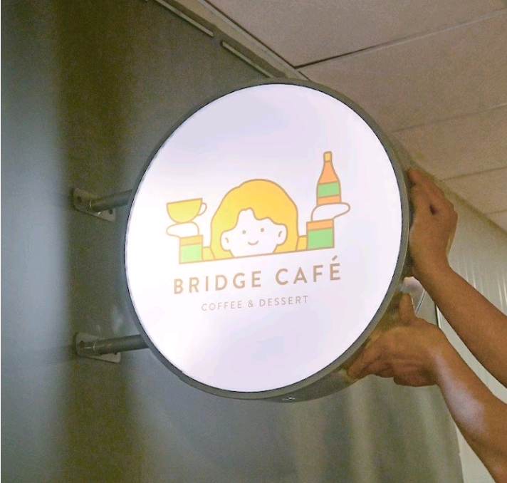 Round light box, Circle Custom Sign,Store front Sign,Outdoor Sign, Double Sided Projecting Light Box, Two sides LED Light Box