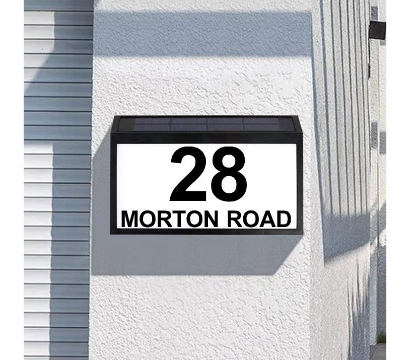 House Number for Outside,Solar Led Address Sign for Yards with Stakes, Outdoor sign, address Plaques